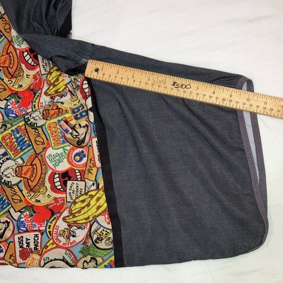 Matix waist 35” Velcro tie front Board Shorts with patch / logo print material - Picture 13 of 16